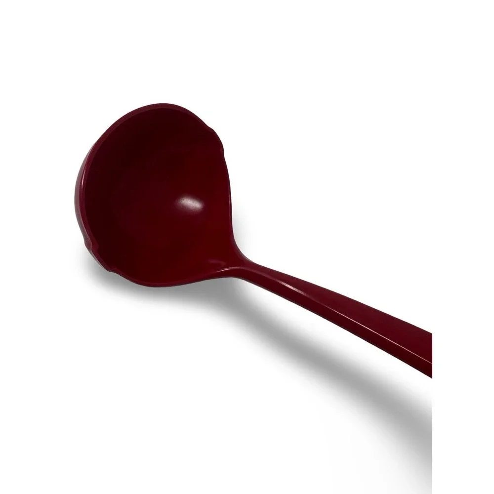 VTG Ekco Soup Spoon Red Melamine HARD PLASTIC Solid Ladle Taiwan Serving Spoon